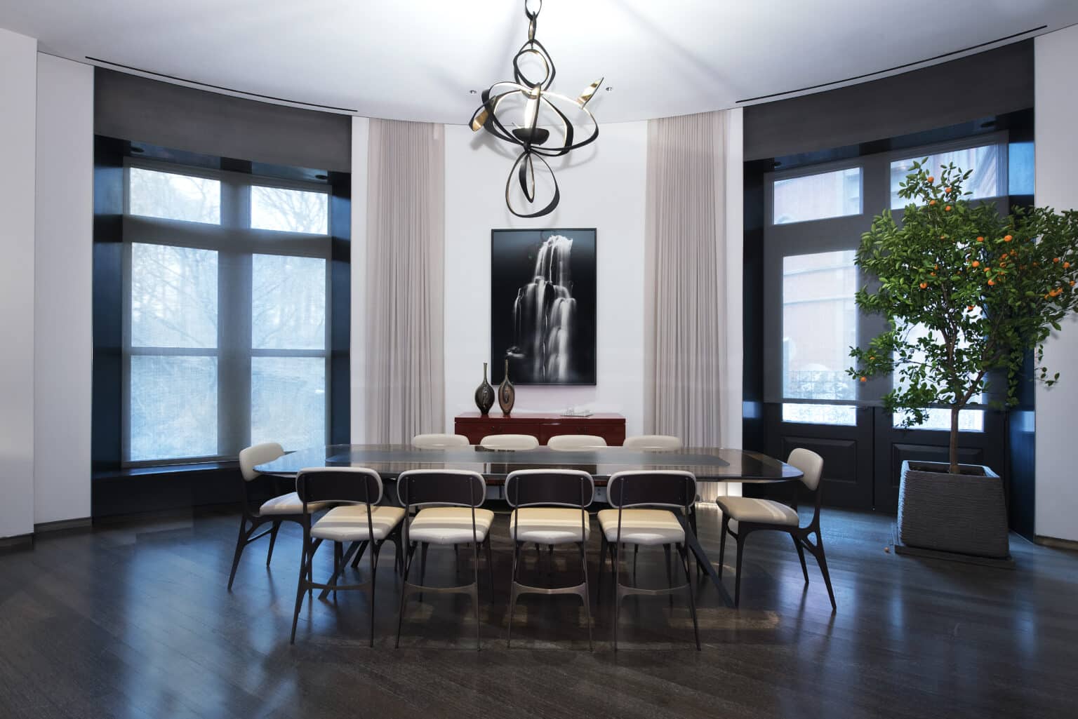 CPW+Motorized+Solar shade+5%+Gray+Recessed+Drapes+Ripplefold2