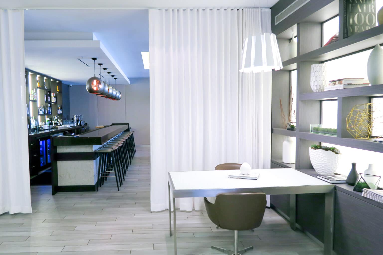 AC Hotel+Ripplefold Drapes+Sheers+Bar